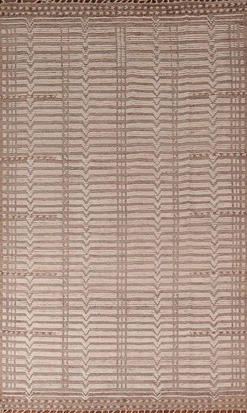 Striped Wool Moroccan Modern Area Rug 6x10