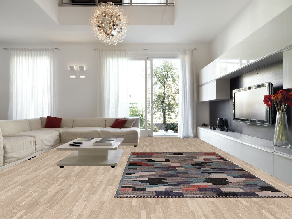All-Over Handmade Wool Moroccan Abstract Area Rug 8x13