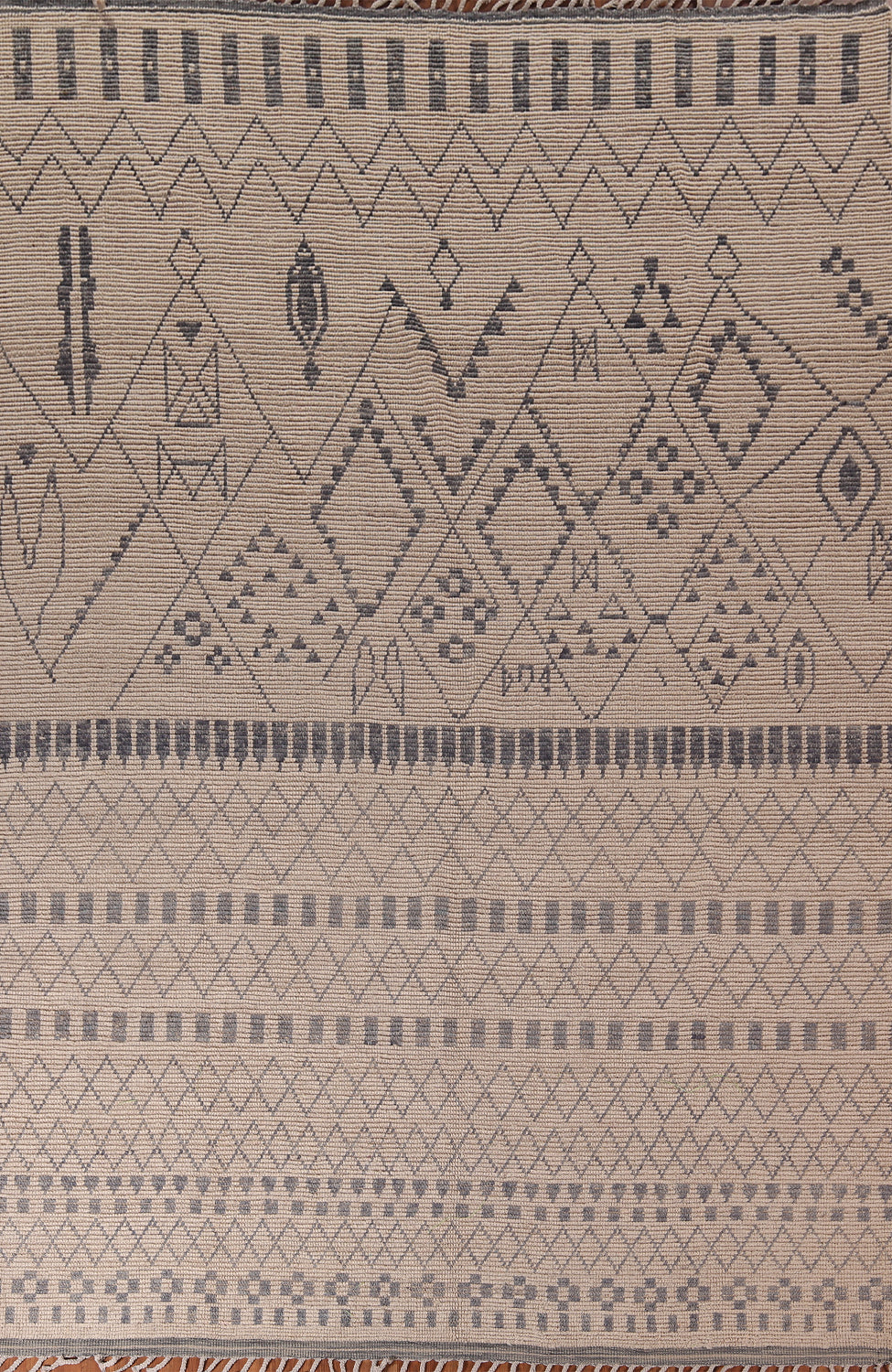 Handmade Wool Trellis Moroccan Area Rug 9x13
