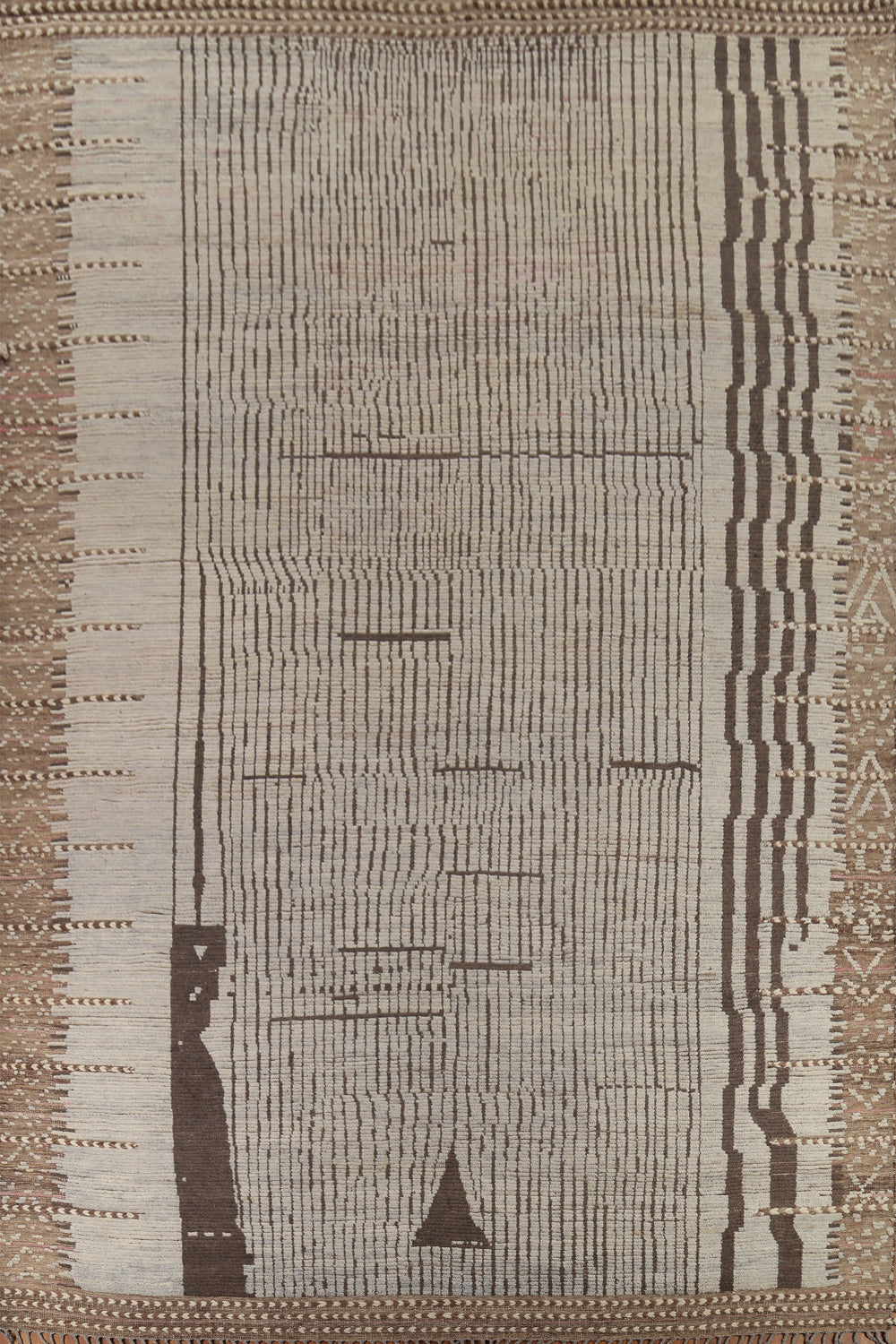 All-Over Striped Moroccan Oriental Large Rug 12x16