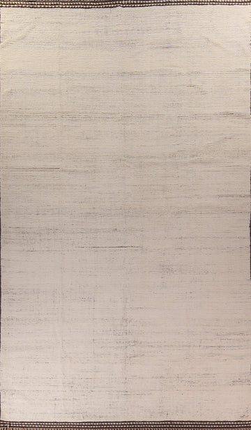 Handmade Wool Ivory Moroccan Orietal Large Rug 12x19
