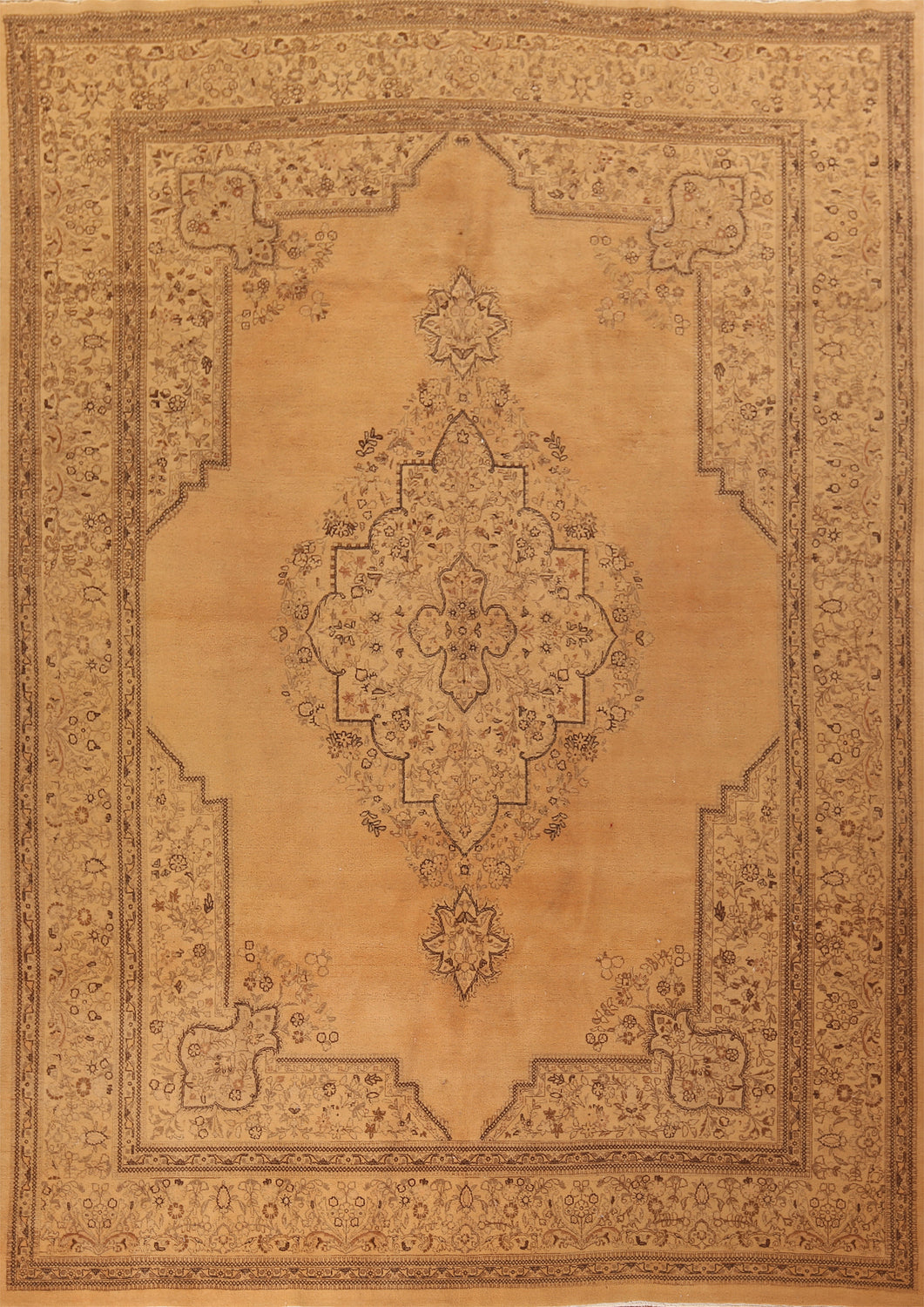 Vintage Geometric Tabatabaei Persian Area Rug 10x13