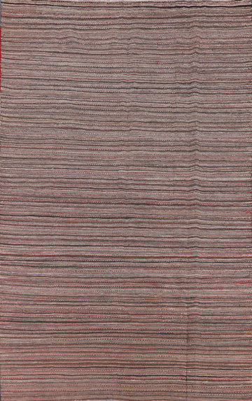 All-Over Striped Kilim Persian Area Rug 7x11
