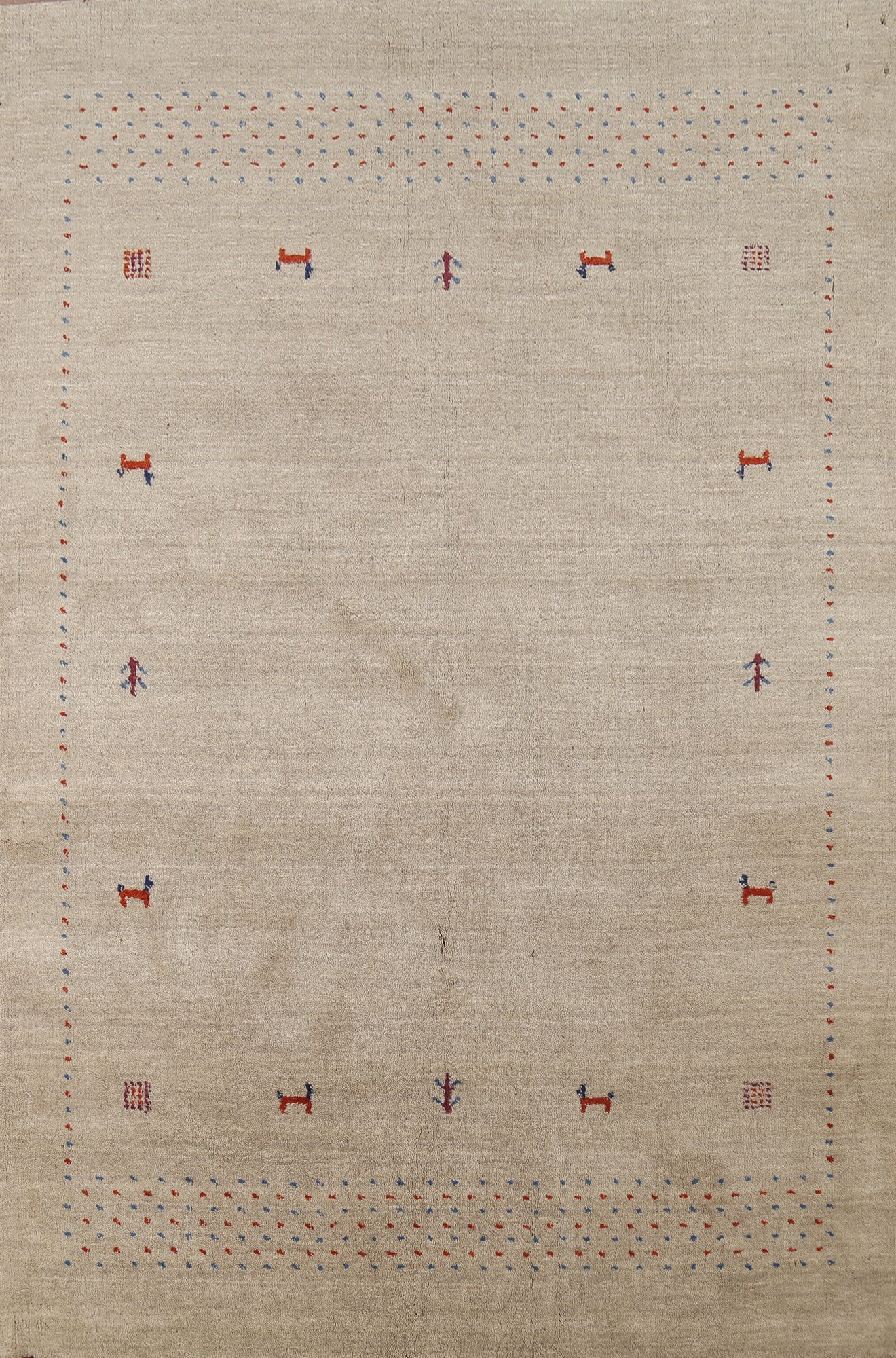 Handmade Tribal Gabbeh Oriental Rug 5x6