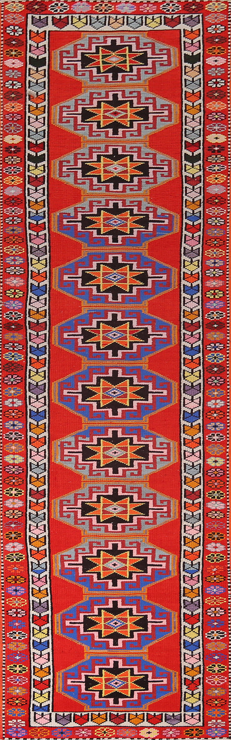 Handmade Wool Anatolian Oriental Runner Rug 3x13