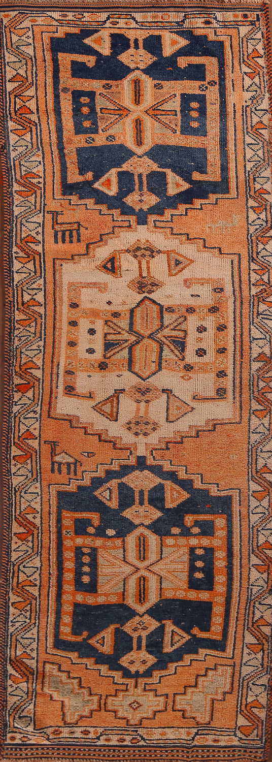 Animals Tribal Oushak Turkish Runner Rug 4x12