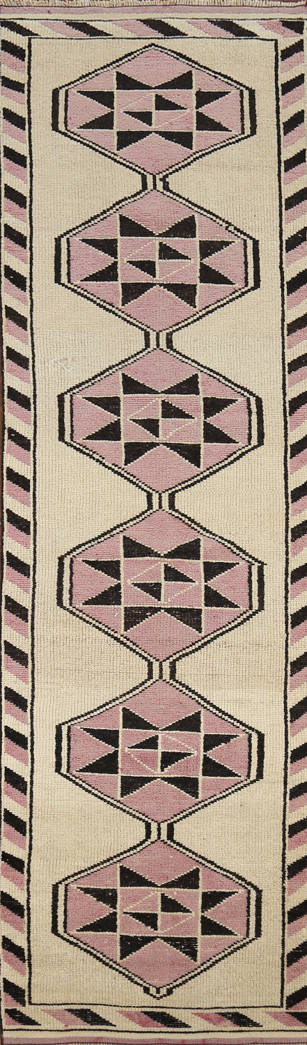 Geometric Wool Anatolian Oriental Runner Rug 3x12