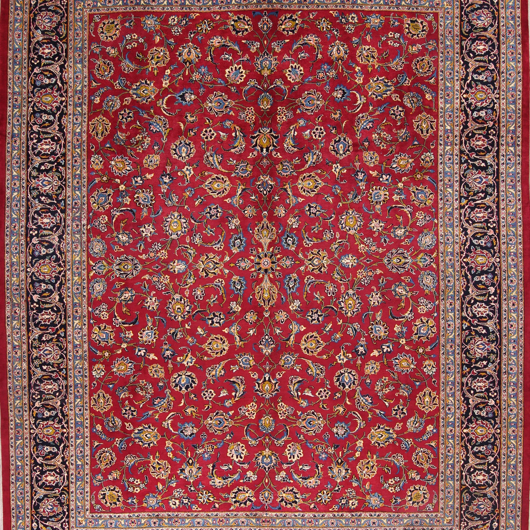 Floral 10x13  Kashan Persian Area Rug