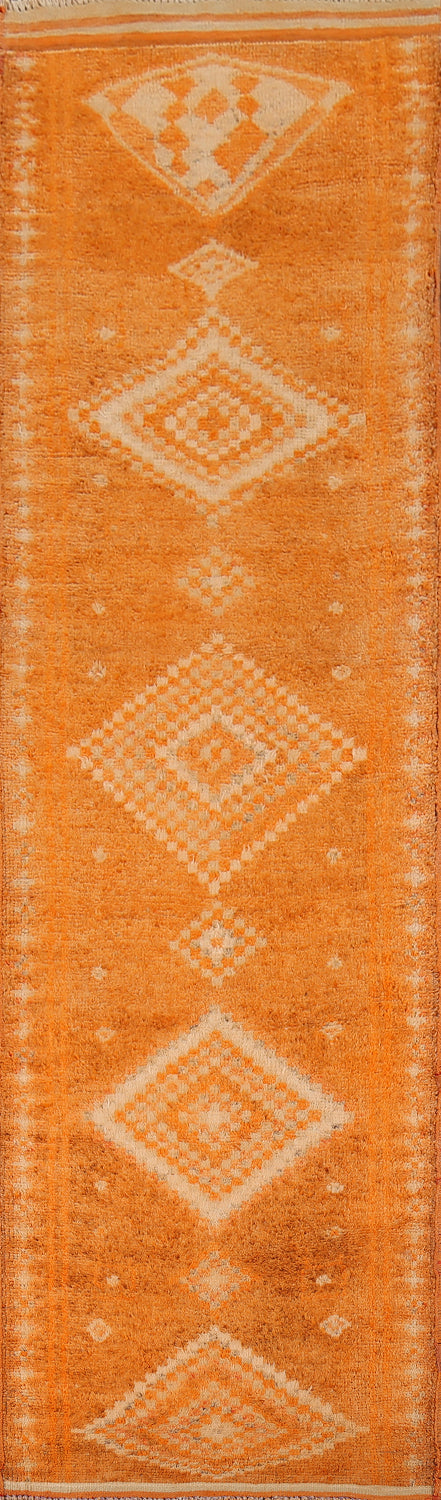 Handmade Wool Anatolian Oriental Runner Rug 3x13