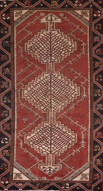Vintage Wool Ardebil Persian Area Rug 5x10
