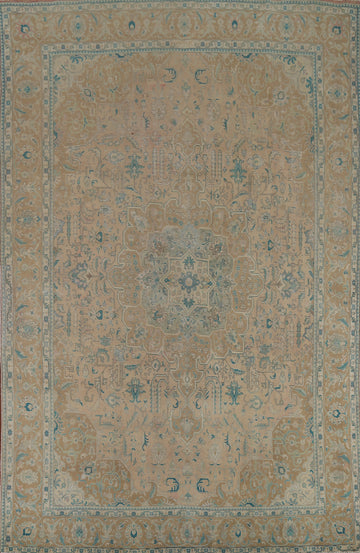 Distressed Wool Tabriz Persian Area Rug 8x12