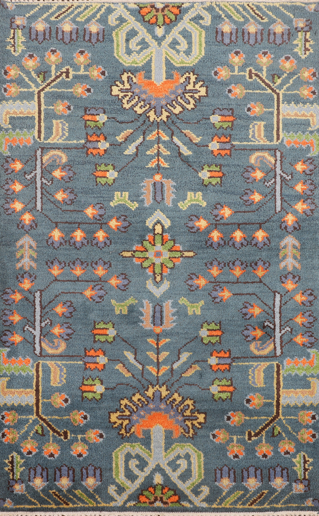 All-Over Blue Tribal Ziegler Oriental Rug 3x5