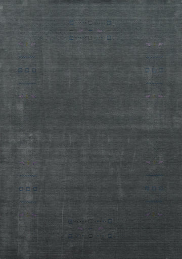 Slate Wool Gabbeh Indian Area Rug 9x12