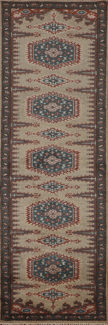 Geometric Viss Indian Runner Rug 3x10