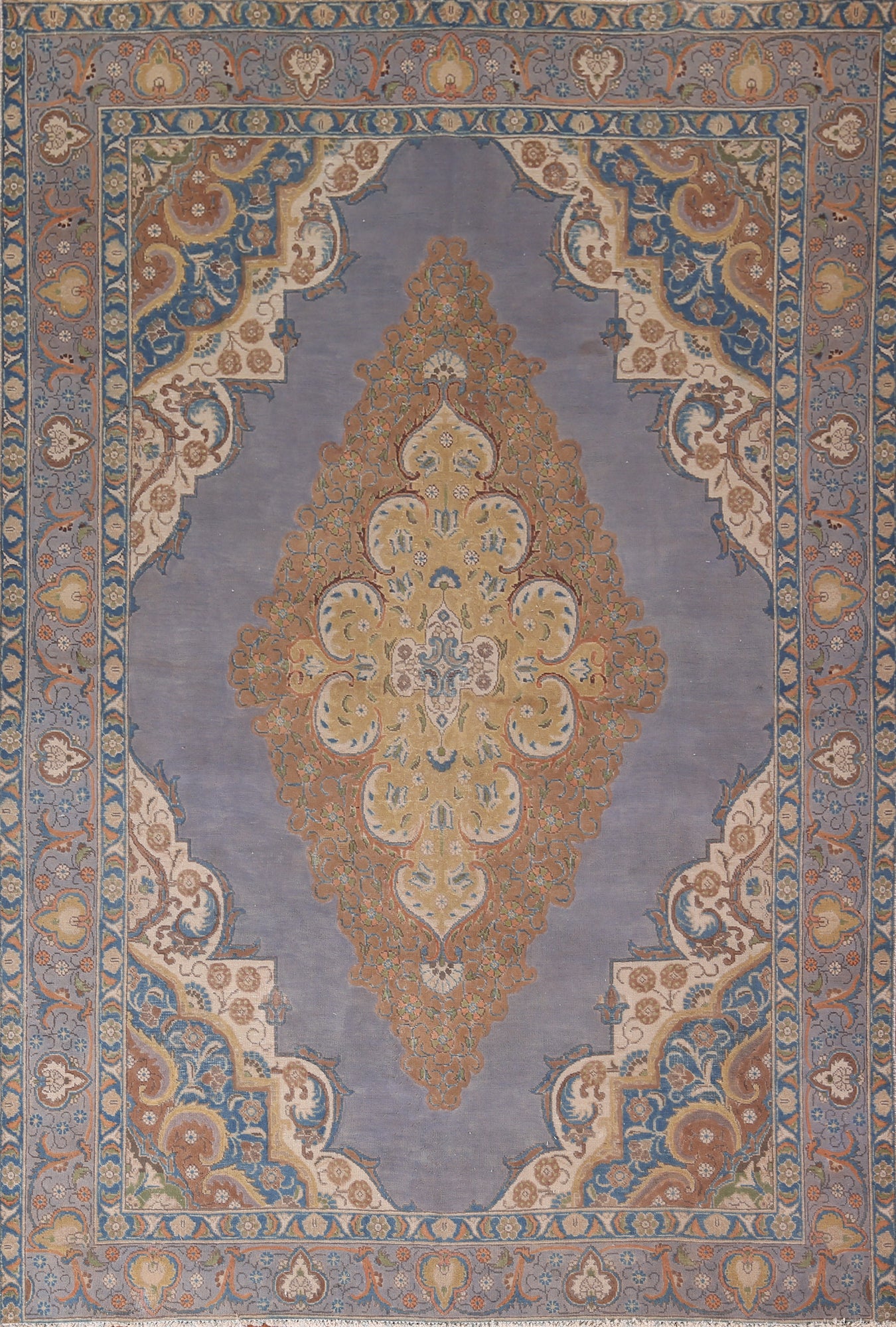 Handmade Blue Wool Tabriz Persian Area Rug 8x12