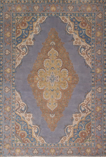 Handmade Blue Wool Tabriz Persian Area Rug 8x12