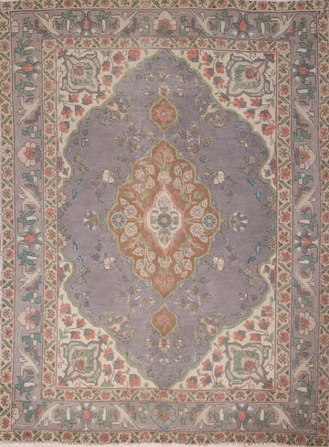 Distressed Wool Handmade Tabriz Persian Rug 5x6