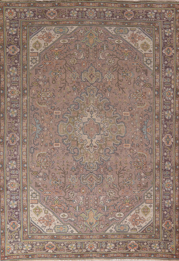 Geometric Wool Tabriz Persian Area Rug 8x11