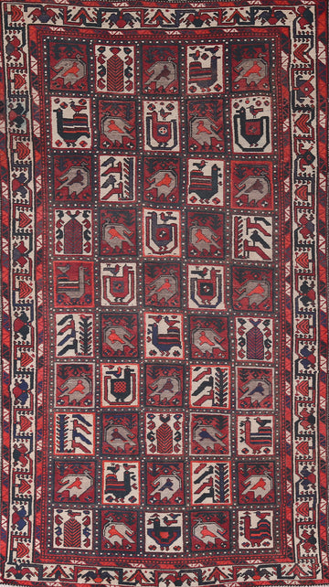 Garden Design Tribal Bakhtiari Persian Area Rug 5x10