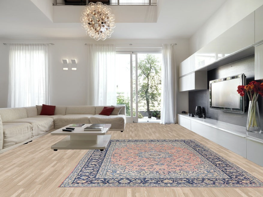 Traditional Pink Najafabad Persian Area Rug 10x13