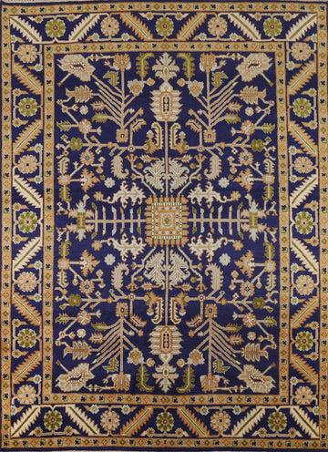 All-Over Blue Oushak Oriental Area Rug 8x10