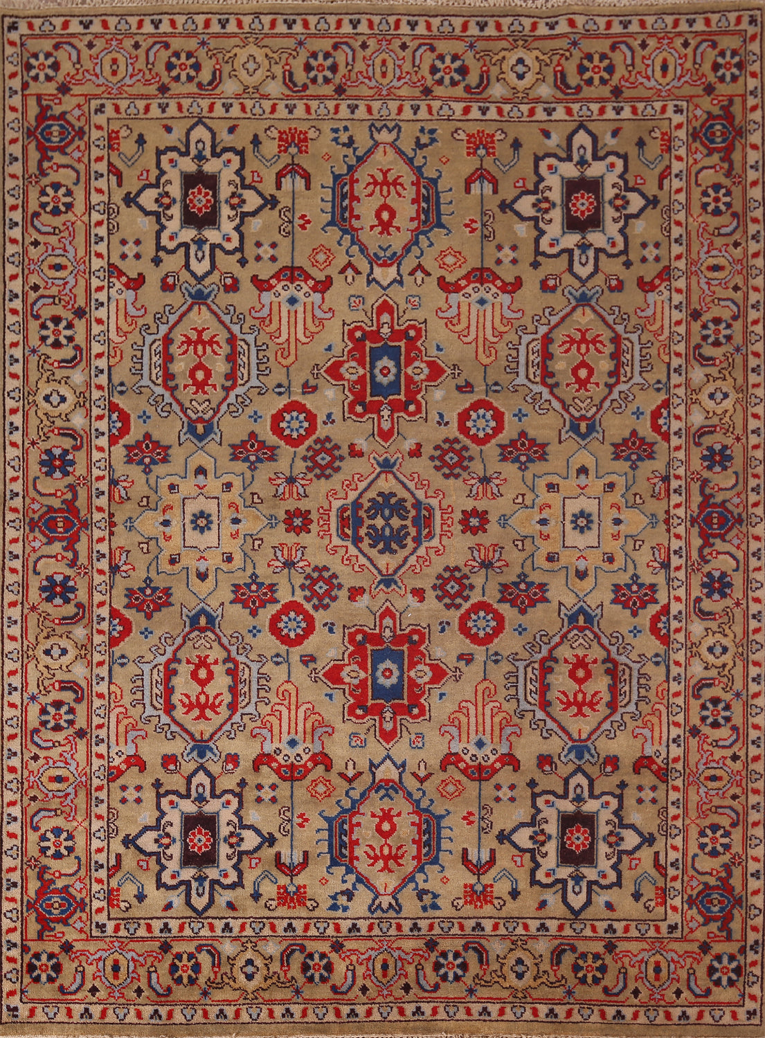 All-Over Brown Oushak Oriental Area Rug 8x10