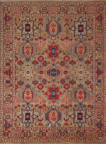 All-Over Brown Oushak Oriental Area Rug 8x10