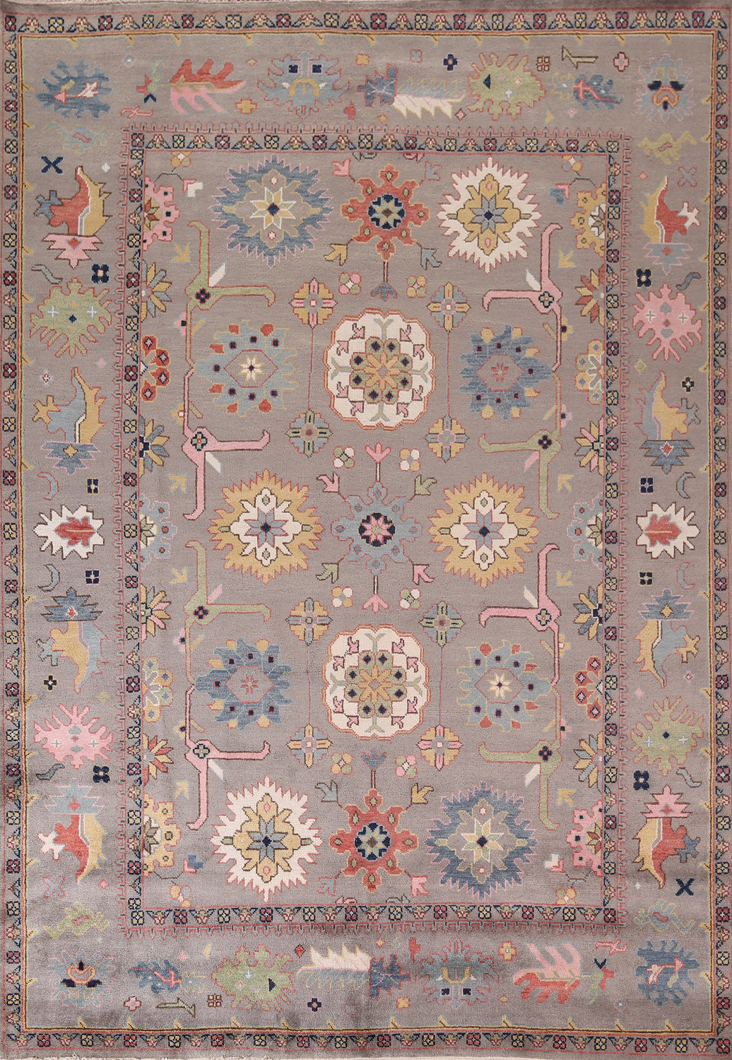 All-Over Floral Oushak Oriental Area Rug 9x12