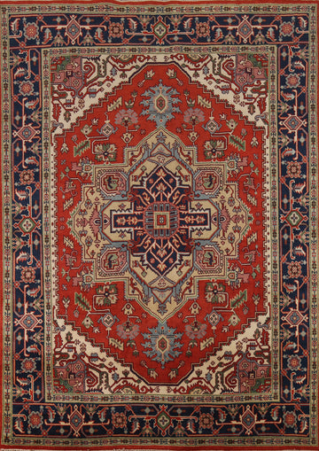 Geometric Wool Heriz Serapi Oriental Area Rug 8x10