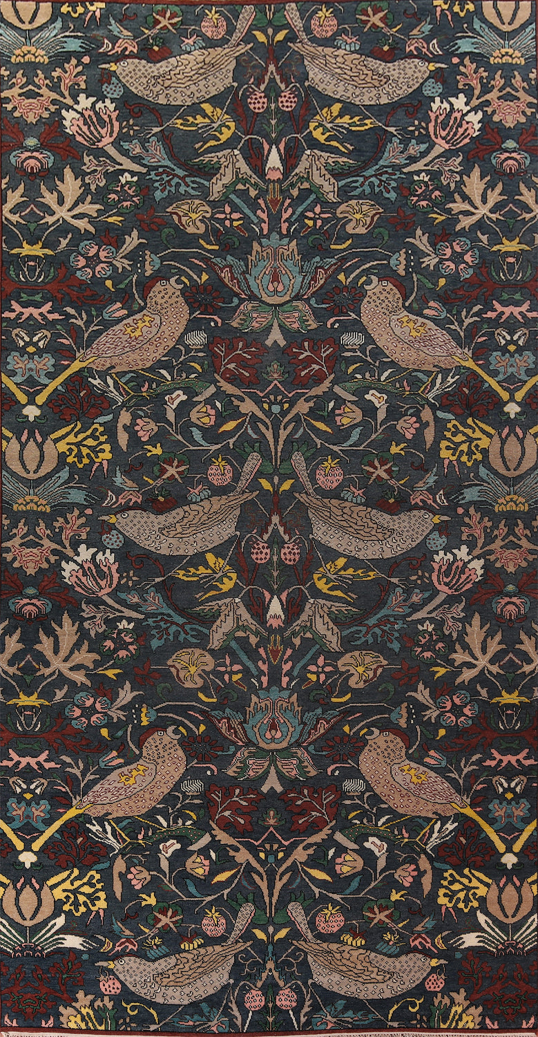 Animals Design Blue Ziegler Oriental Large Rug 10x19