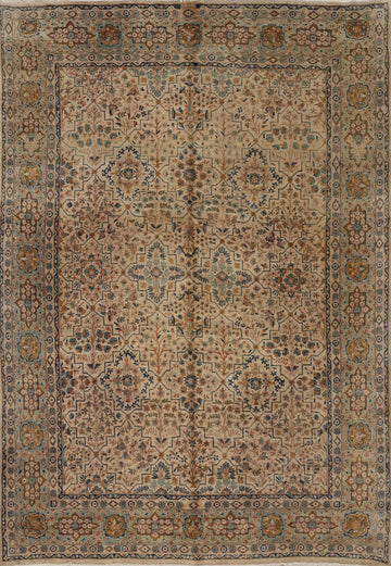 Vintage Wool Kashan Signed Persian Area Rug 8x12
