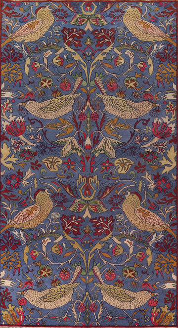 Animals Design Blue Ziegler Oriental Area Rug 8x16