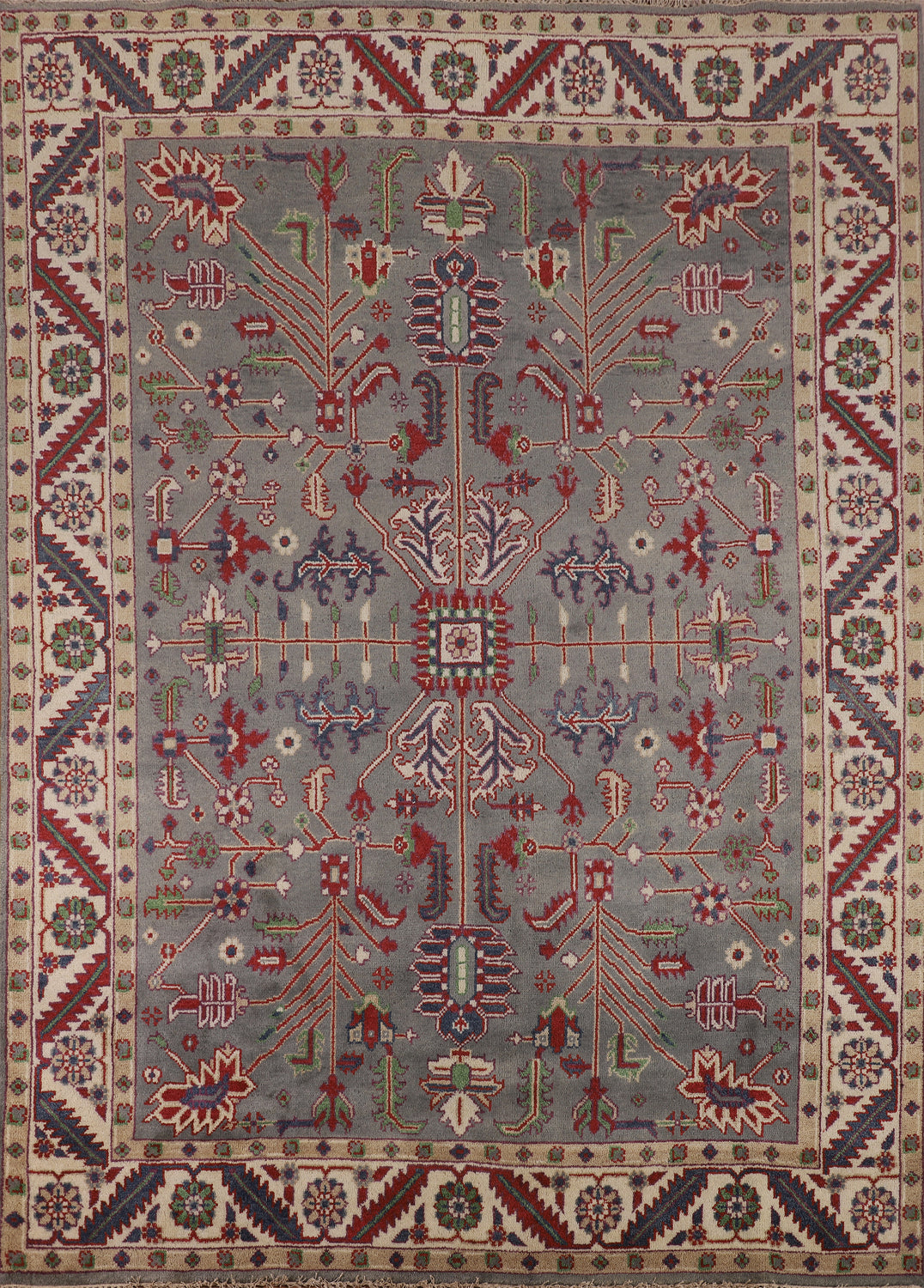 Handmade Gray Oushak Indian Area Rug 8x10