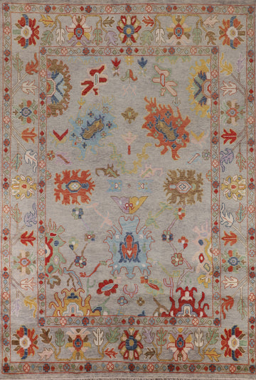Handmade Wool Floral Oushak Oriental Area Rug 9x12