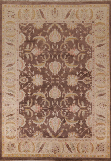 Brown Floral Chobi Peshawar Oriental Area Rug 9x12