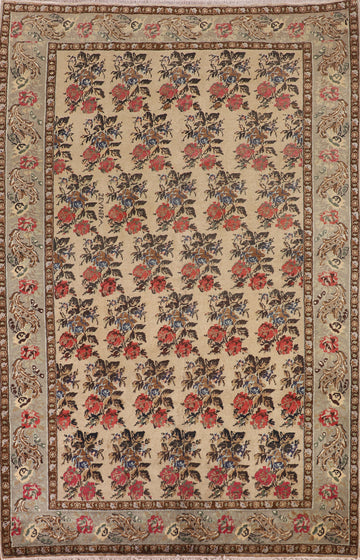 Vintage Floral Anatolian Turkish Accent Rug 5x7