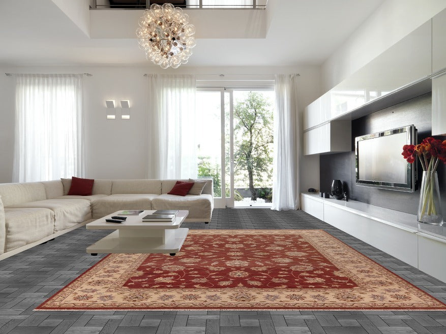 All-Over Floral Peshawar Oriental Large Rug 12x15