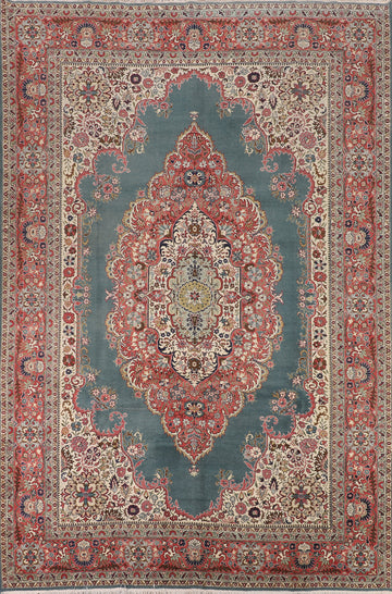 Vegetable Dye Wool Anatolian Oriental Area Rug 9x13