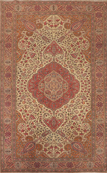 Vintage Floral Anatolian Turkish Area Rug 7x10