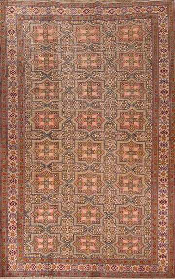 All-Over Geometric Anatolian Turkish Area Rug 7x10