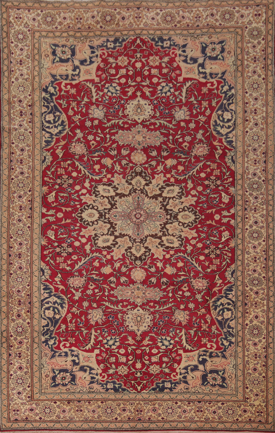 Handmade Wool Floral Anatolian Turkish Area Rug 6x10