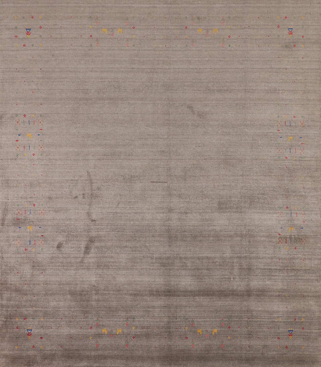 Earth Tone Square Gabbeh Indian Area Rug 8x8