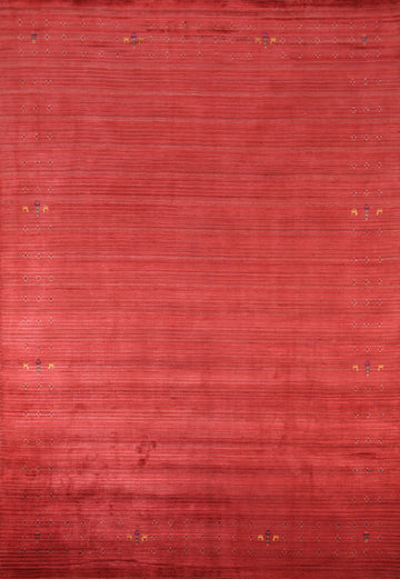 Striped Silk Tribal Gabbeh Indian Area Rug 9x11