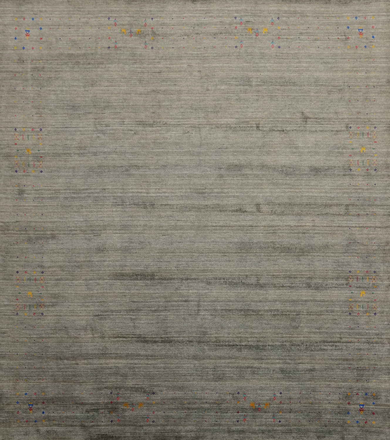 Handmade Silk Gabbeh Square Area Rug 10x10