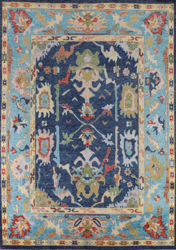 Handmade Blues Oushak Indian Area Rug 9x12