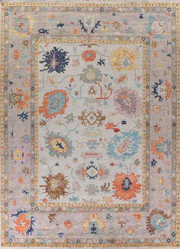 All-Over Floral Oushak Oriental Large Rug 12x15