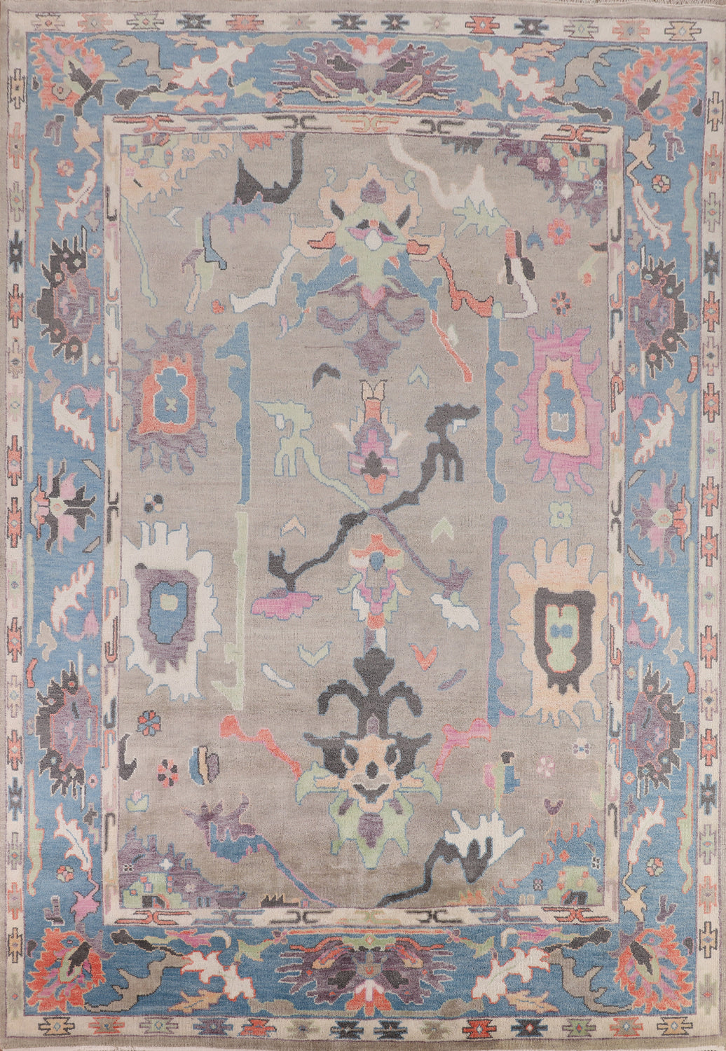 Handmade Colorful Oushak Oriental Area Rug 9x12