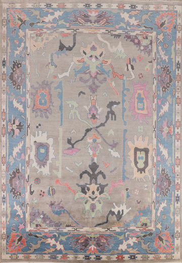 Handmade Colorful Oushak Oriental Area Rug 9x12