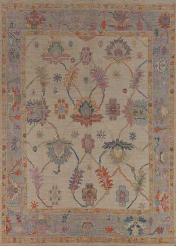 Vegetable Dye Oushak Turkish Area Rug 8x10