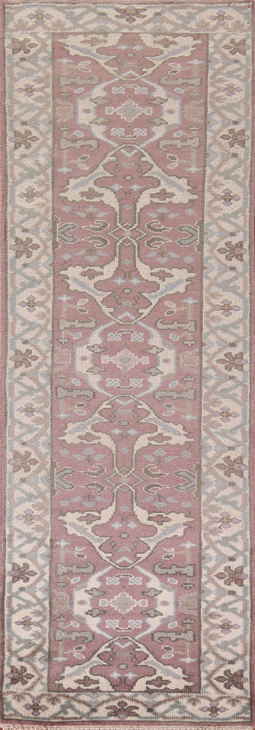 All-Over Floral Oushak Oriental Runner Rug 3x10